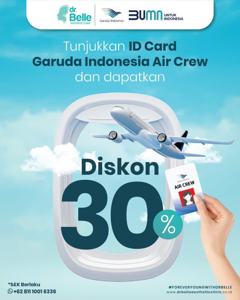 Tunjukan ID Card Garuda Indonesia Air Crew dan dapatkan Diskon 30 %